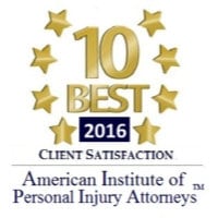 2016 10 Best - American Institute of Personal Injury Attorneys - Badge